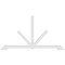 Ekena Millwork Vanguard Architectural Grade PVC Gable Bracket, 96"W x 52"H x 2"D x 4"F, 13/12 Pitch GBP096X52X0204VAN00 - alternate 3